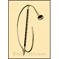 Cornu - Cuerno romano de latón- instrumento histórico de viento musical LARP vikingo medieval